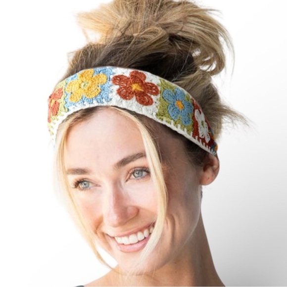 Accessories - Boho Flower Crochet Headband